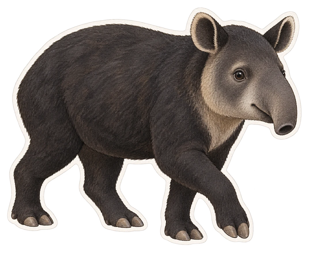 Le tapir des montagnes (Tapirus pinchaque)