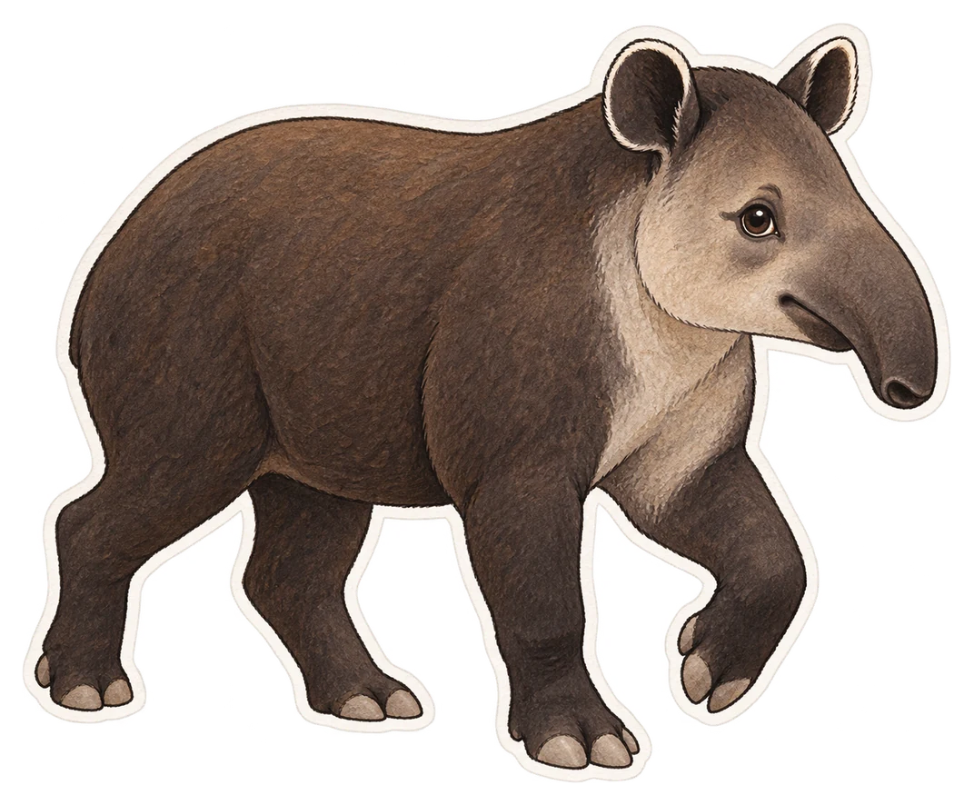 Le tapir du Brésil (Tapirus terrestris)