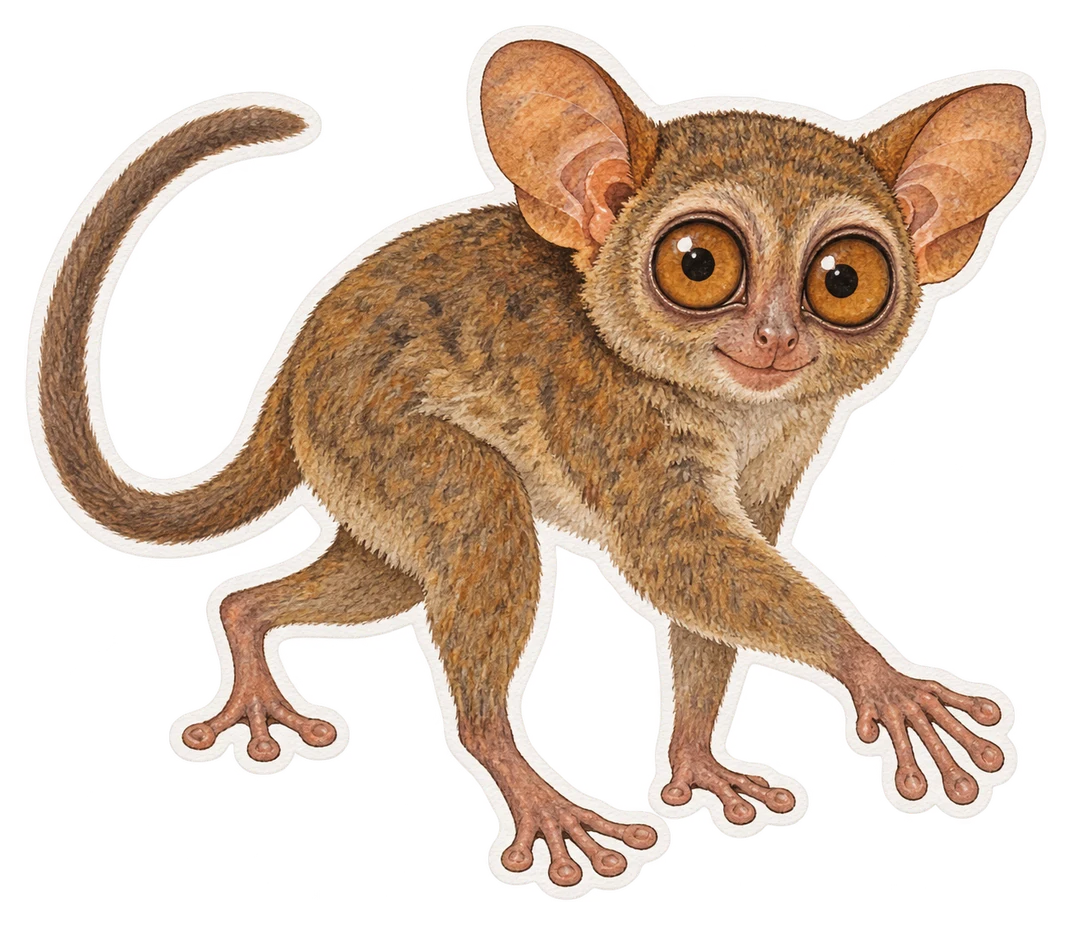 Le tarsier de Bangka (Cephalopachus bancanus)