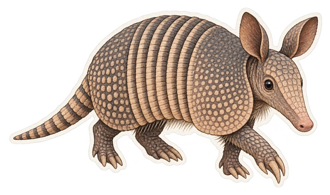 Le tatou à neuf bandes (Dasypus novemcinctus)