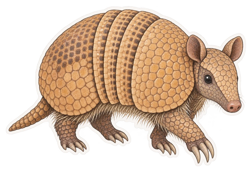 Le tatou à trois bandes du Brésil (Tolypeutes tricinctus)