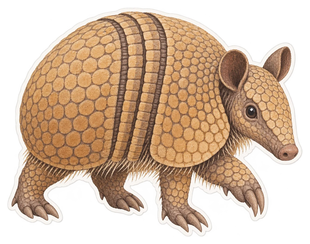 Le tatou à trois bandes du Sud (Tolypeutes matacus)
