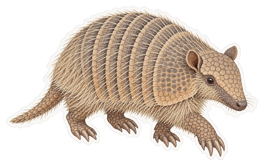 Le tatou velu nain (Chaetophractus vellerosus)