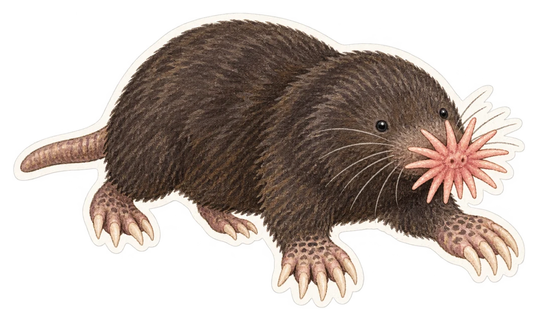 La taupe à nez étoilé (Condylura cristata)