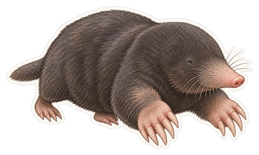 La taupe d'Europe (Talpa europaea)