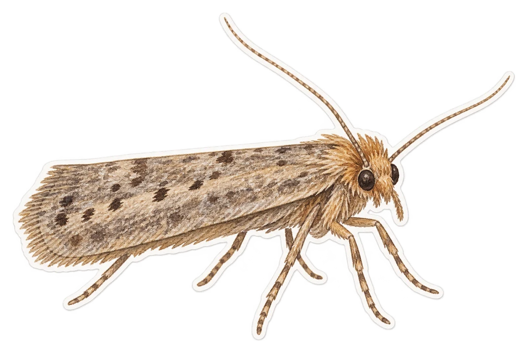 La teigne brune des maisons (Hofmannophila pseudospretella)