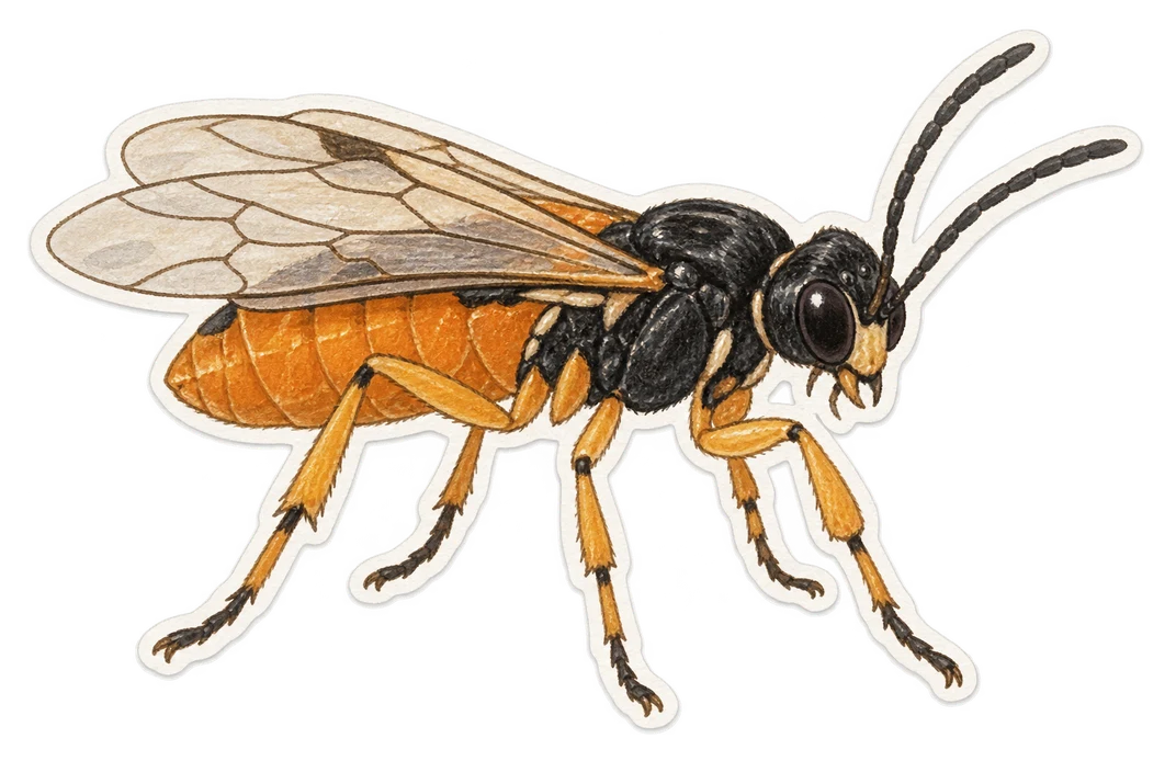La tenthrède de la rave (Athalia rosae)