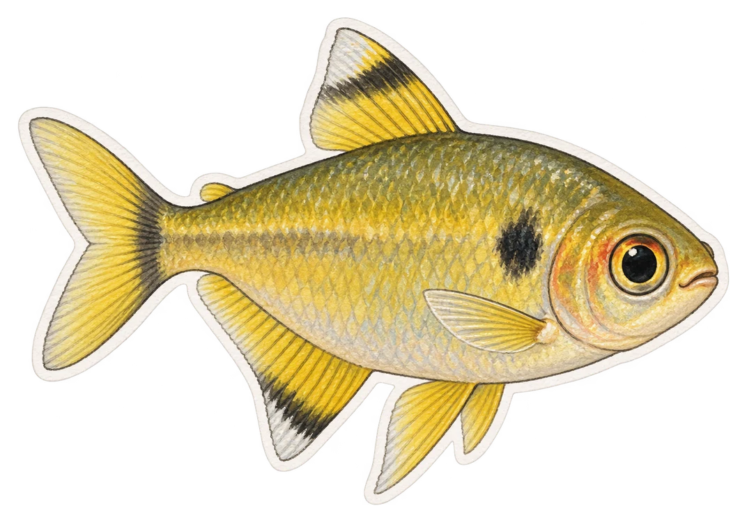 Le tétra citron (Hyphessobrycon pulchripinnis)