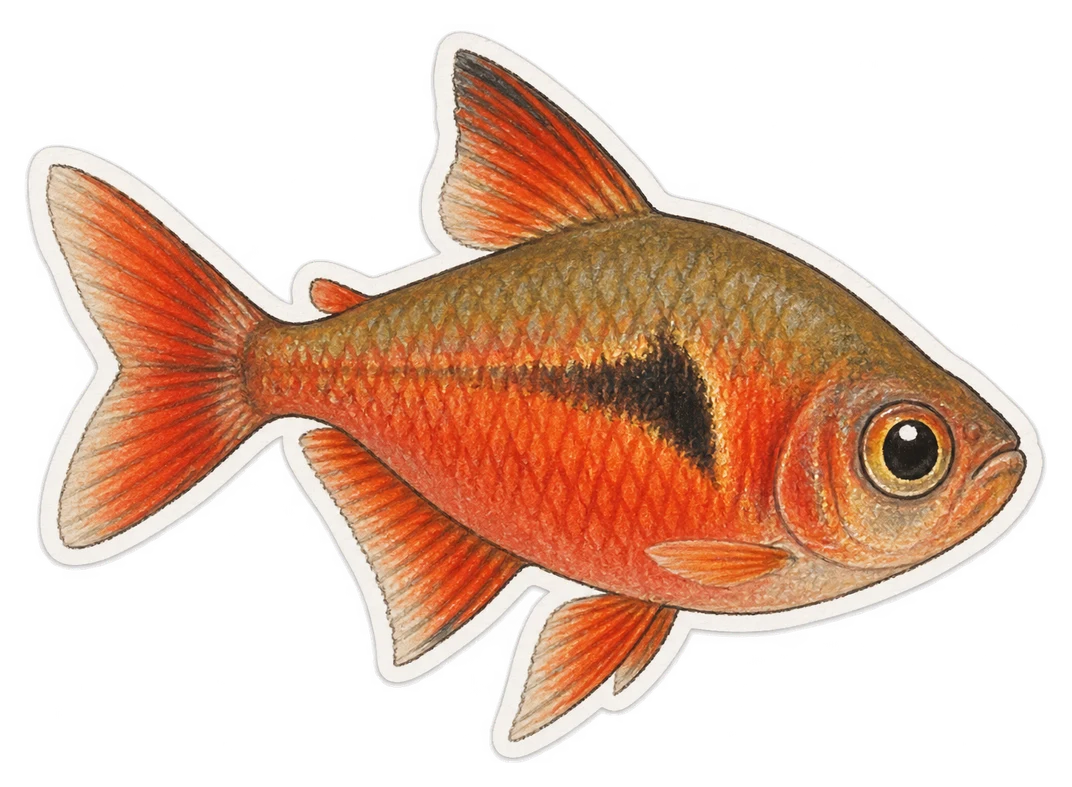 Le tétra de Rio (Hyphessobrycon flammeus)