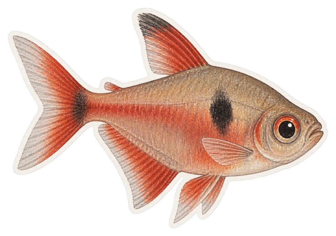 Le tétra fantôme rouge (Hyphessobrycon sweglesi)