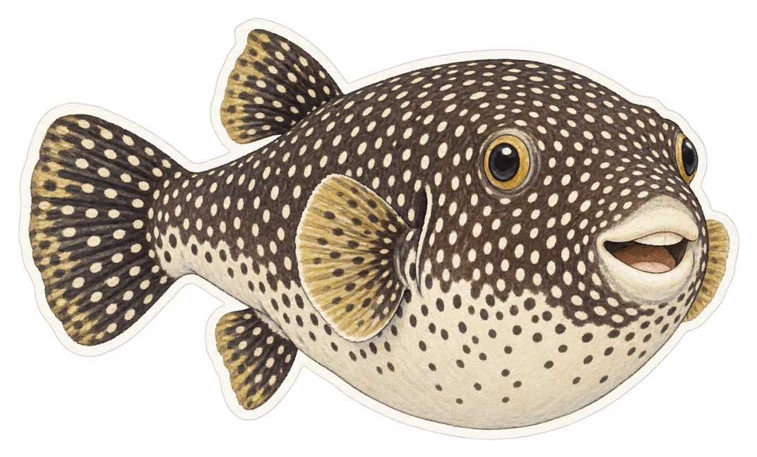 Le tétrodon constellé (Arothron meleagris)