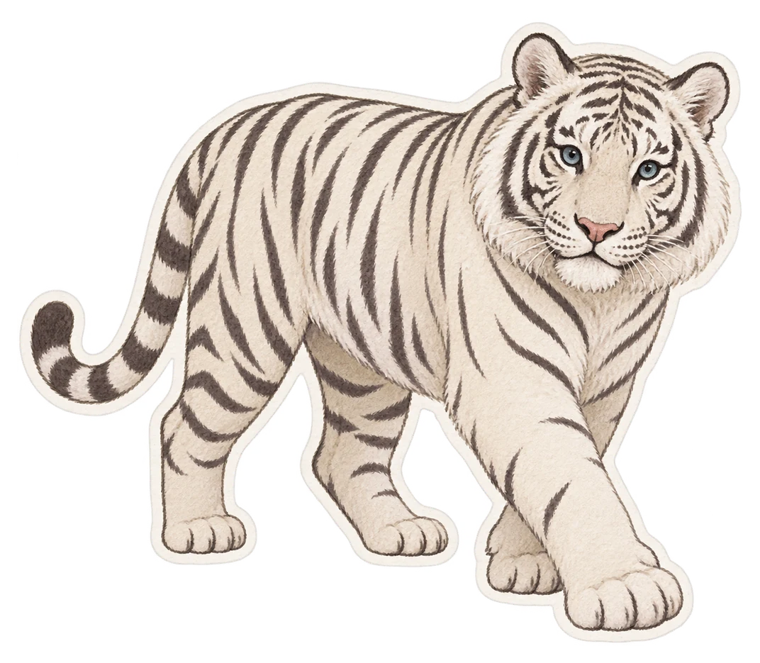 Le tigre blanc (Panthera tigris)