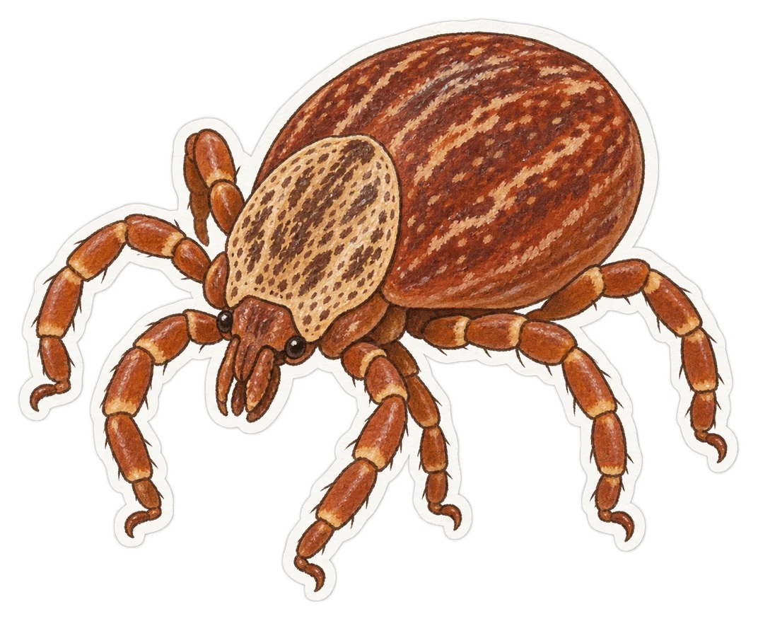 La tique brune du chien (Rhipicephalus sanguineus)