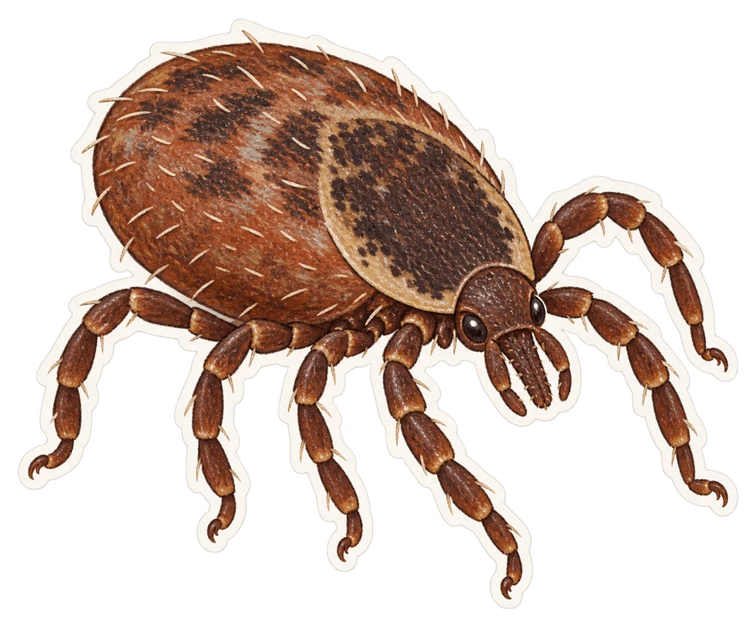 La tique du hérisson (Ixodes hexagonus)