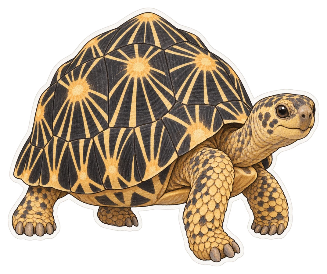 La tortue à soc (Astrochelys yniphora)