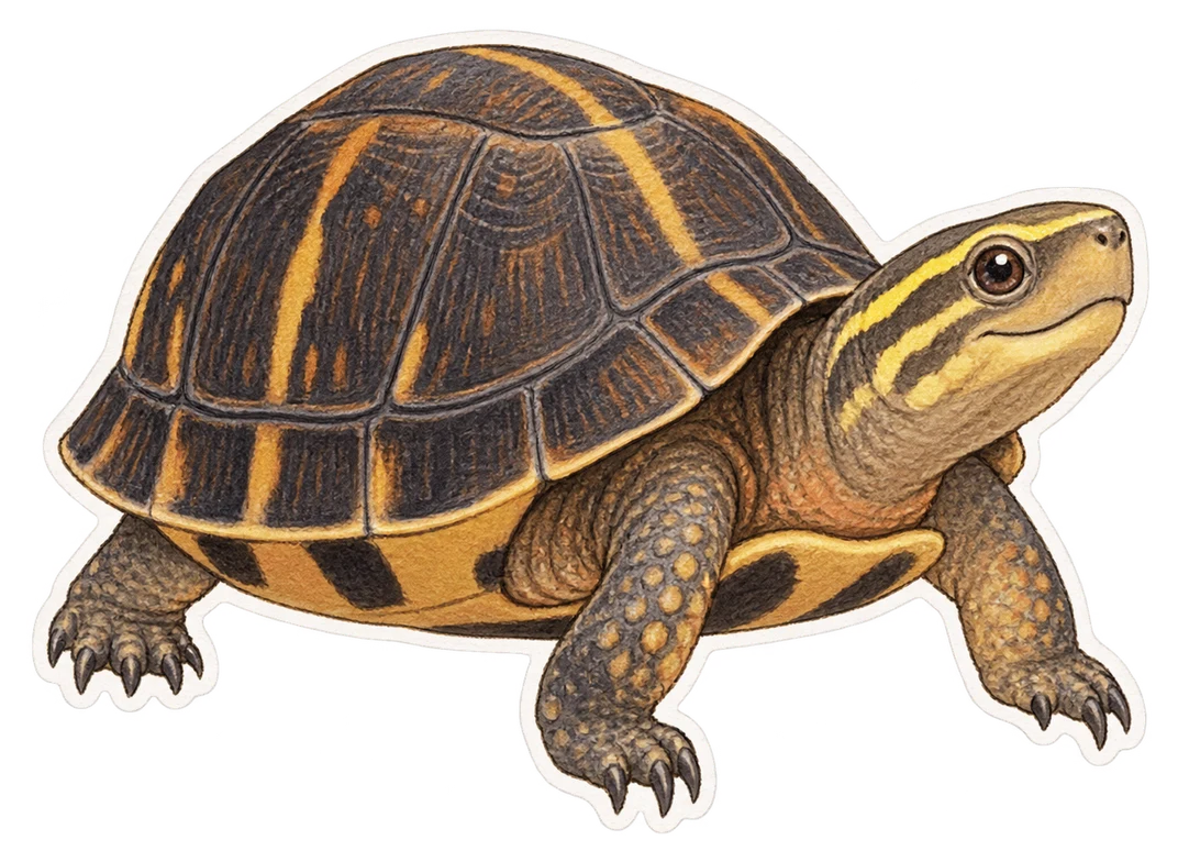 La tortue-boîte d’Asie (Cuora amboinensis)