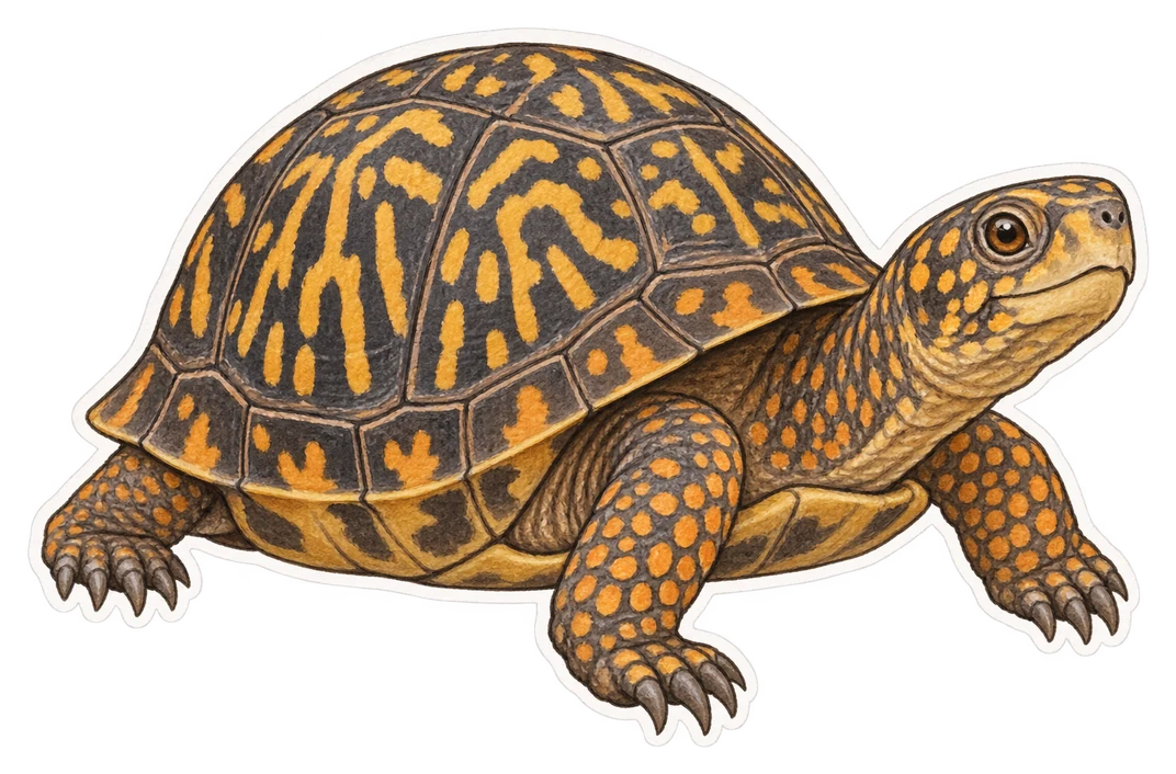 La tortue-boîte de Caroline (Terrapene carolina)