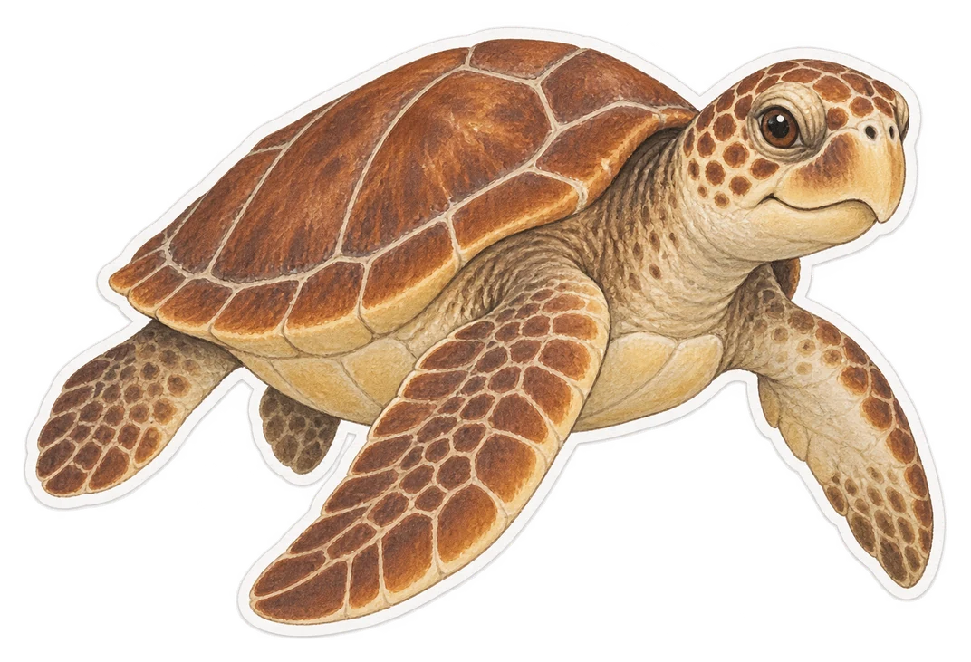La tortue caouanne (Caretta caretta)