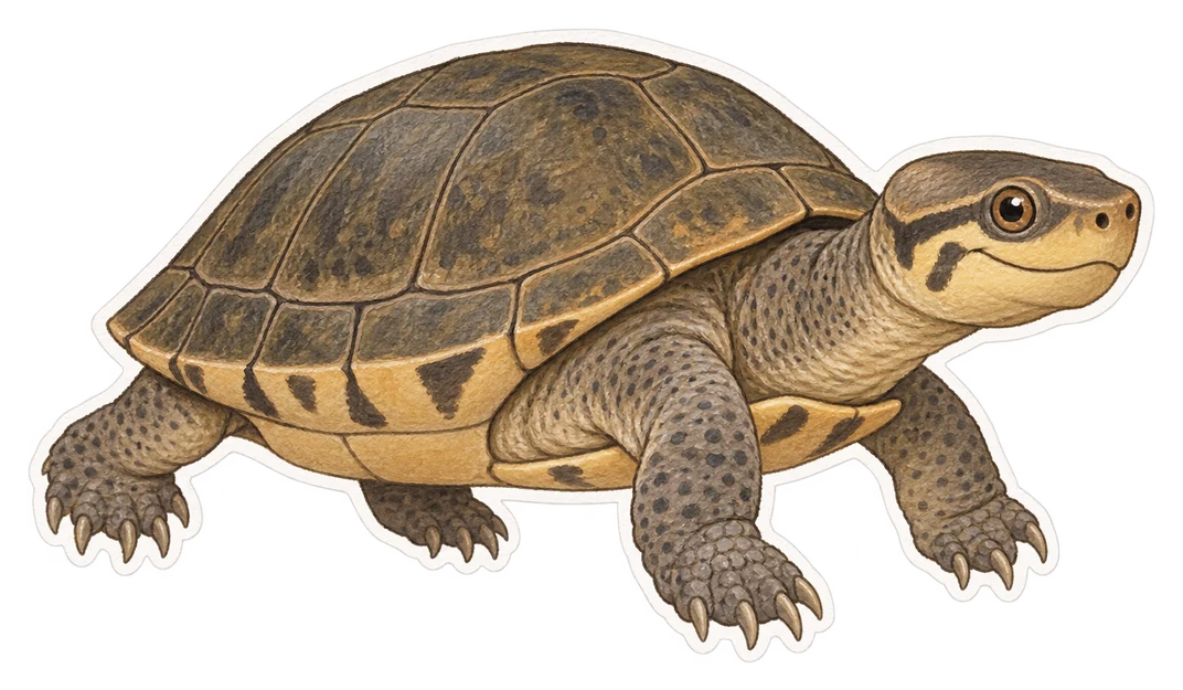 La tortue casquée africaine (Pelomedusa subrufa)