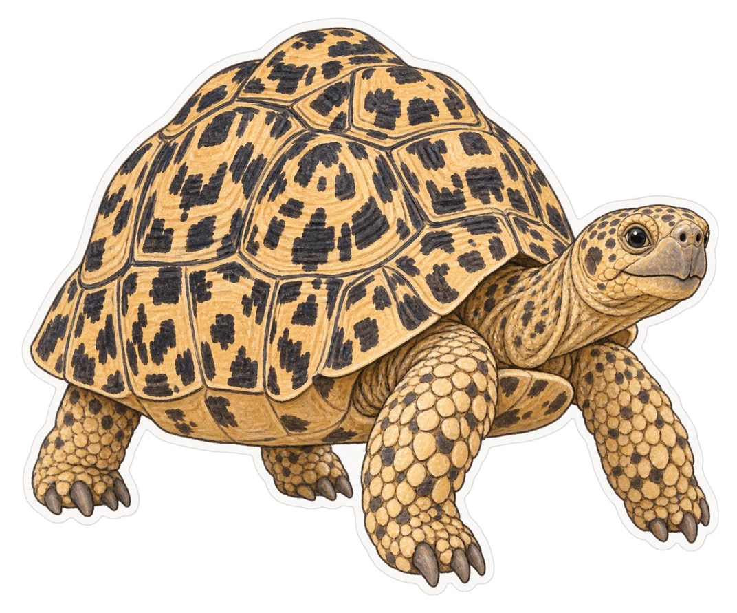 La tortue léopard (Stigmochelys pardalis)