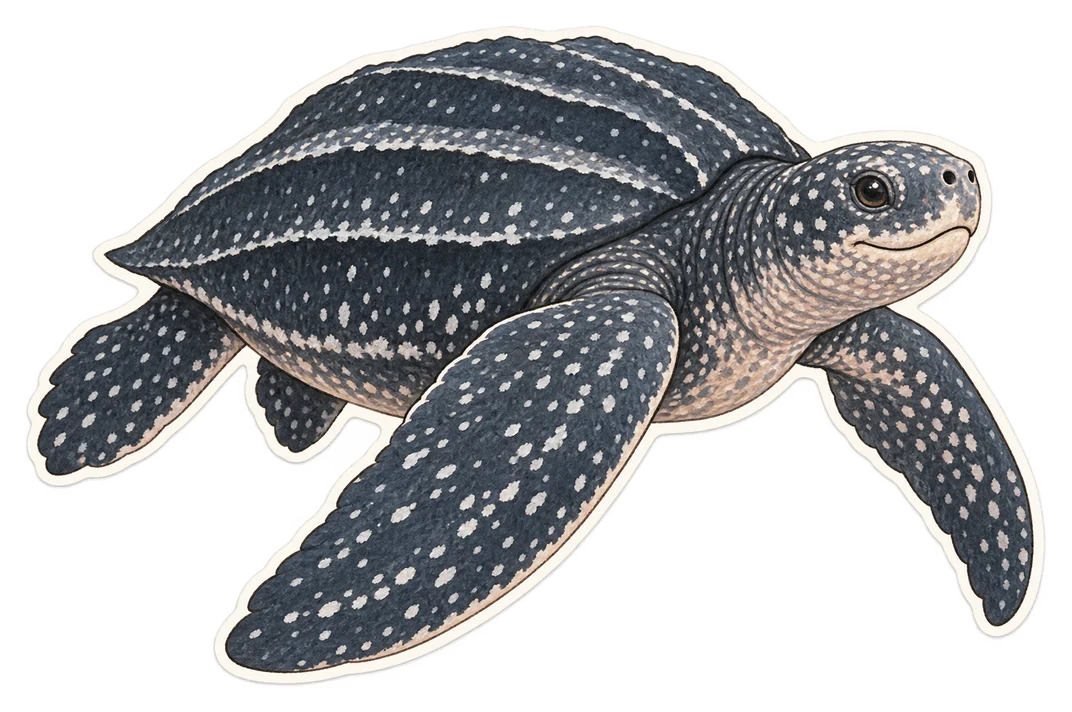 La tortue luth (Dermochelys coriacea)