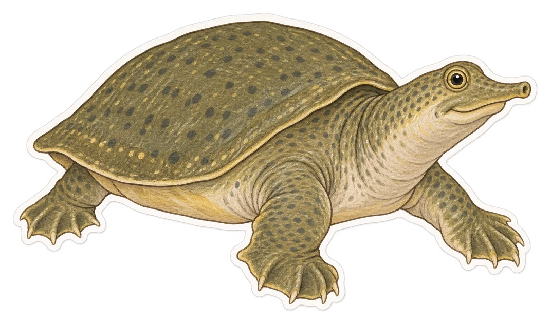 La tortue molle de Chine (Pelodiscus sinensis)