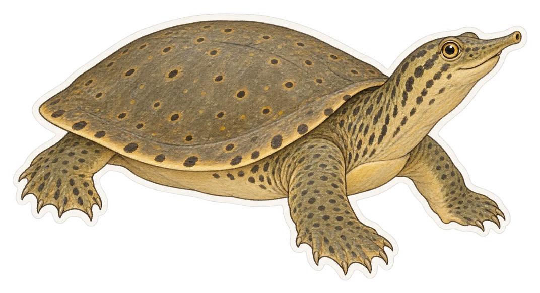 La tortue molle de Floride (Apalone ferox)