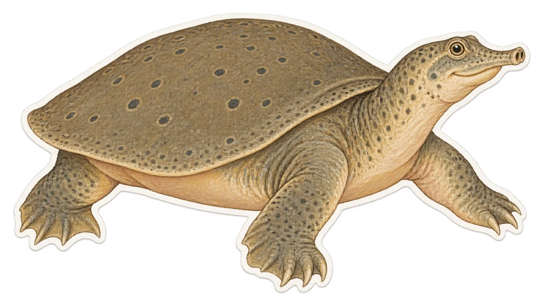 La tortue molle du Nil (Trionyx triunguis)