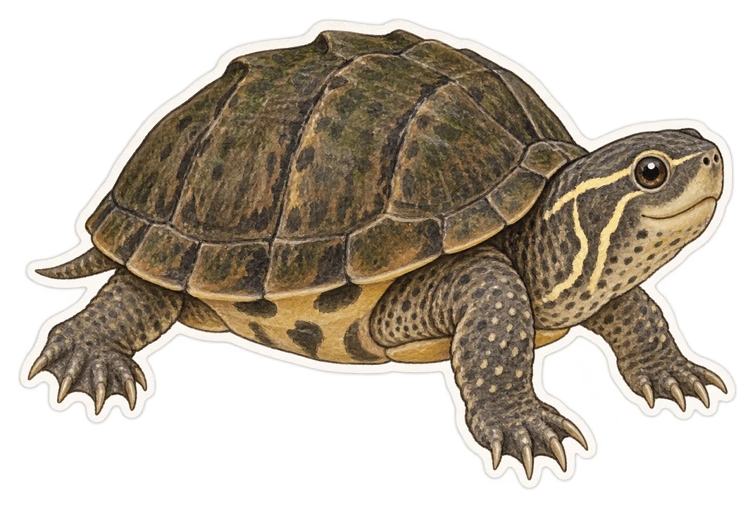 La tortue musquée (Sternotherus odoratus)