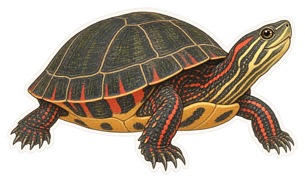 La tortue peinte (Chrysemys picta)