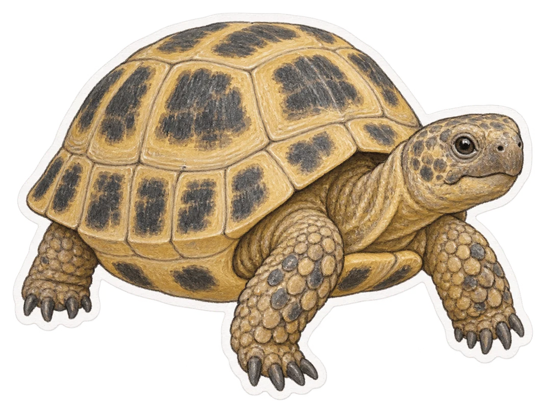 La tortue russe (Testudo horsfieldii)