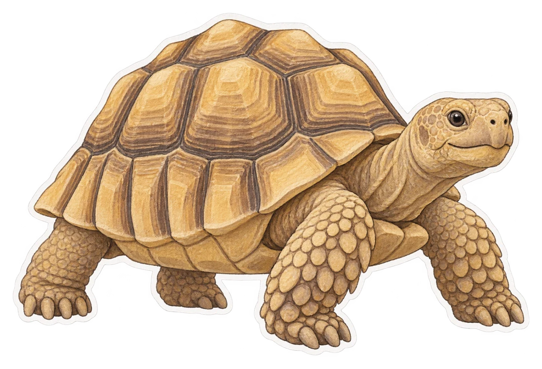 La tortue sillonnée (Centrochelys sulcata)