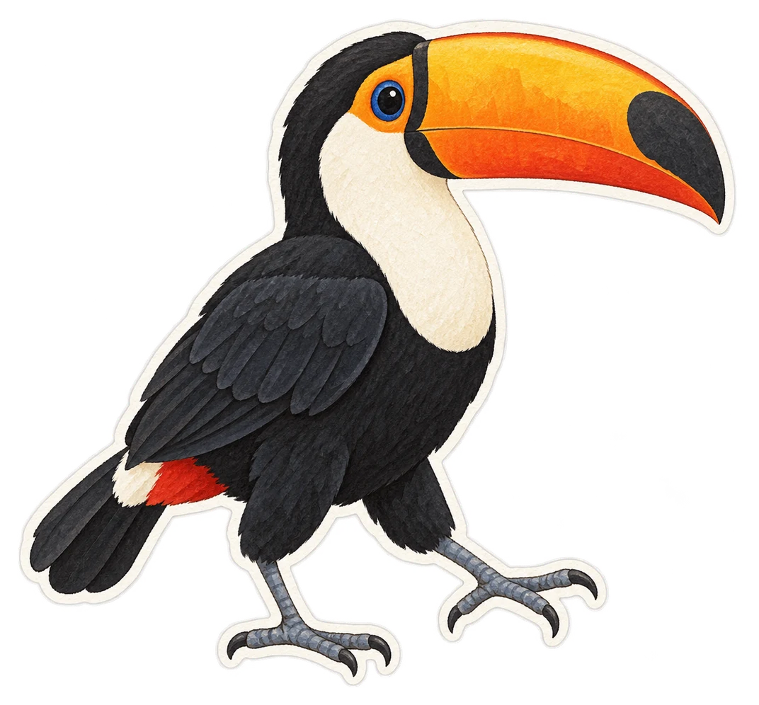 Le toucan toco (Ramphastos toco)