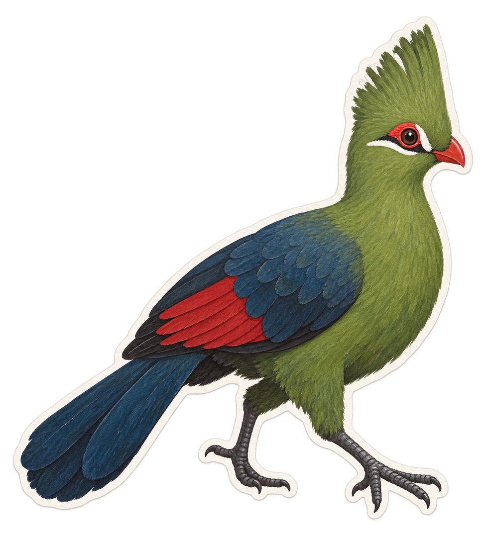 Le touraco de Livingstone (Tauraco livingstonii)