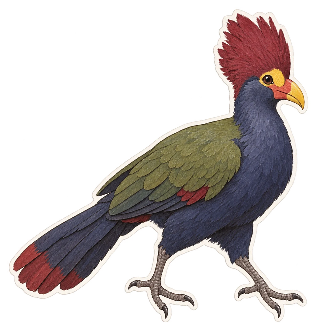Le touraco géant (Corythaeola cristata)