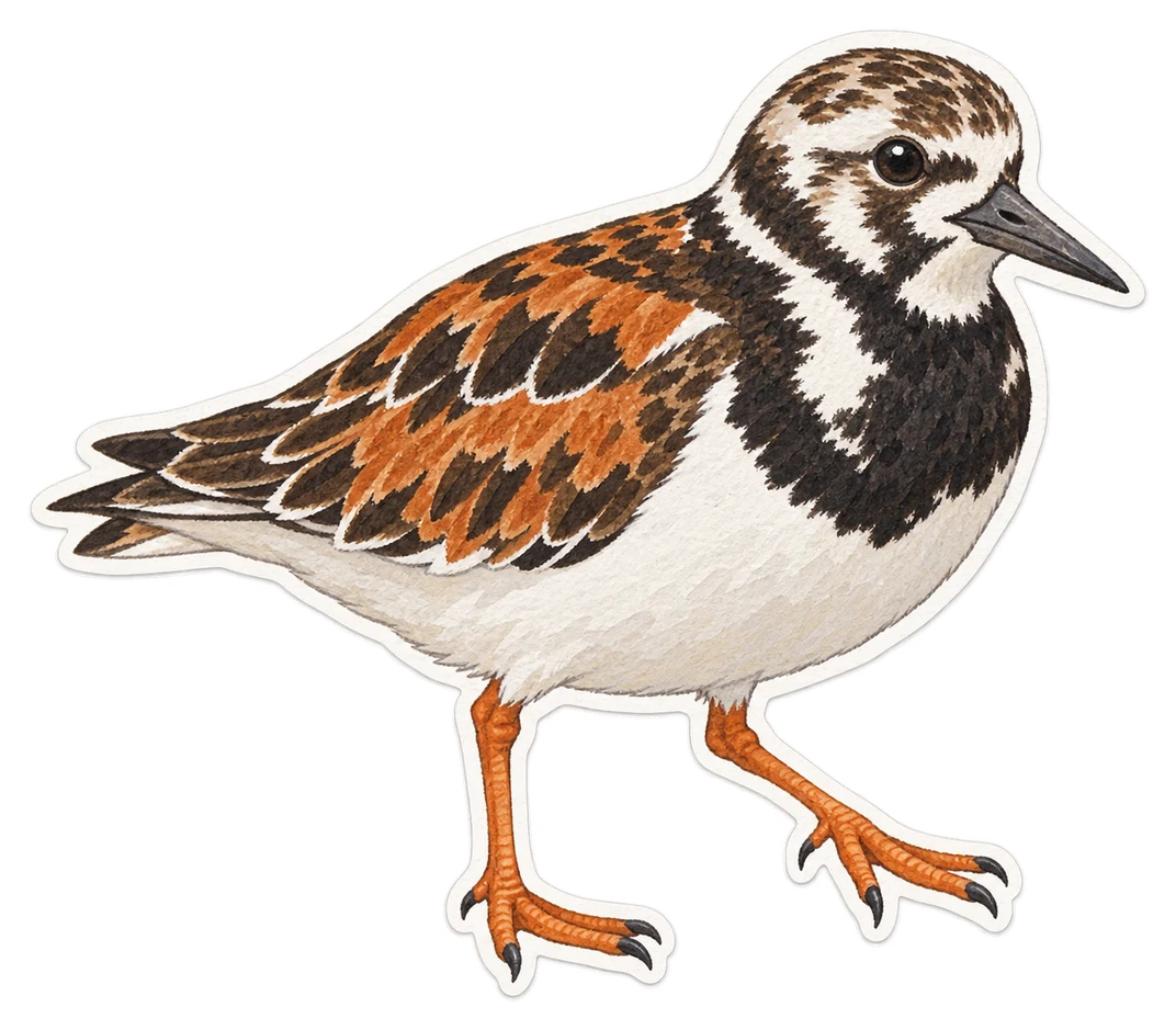 Le tournepierre à collier (Arenaria interpres)