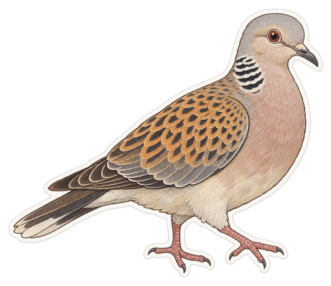 La tourterelle des bois (Streptopelia turtur)