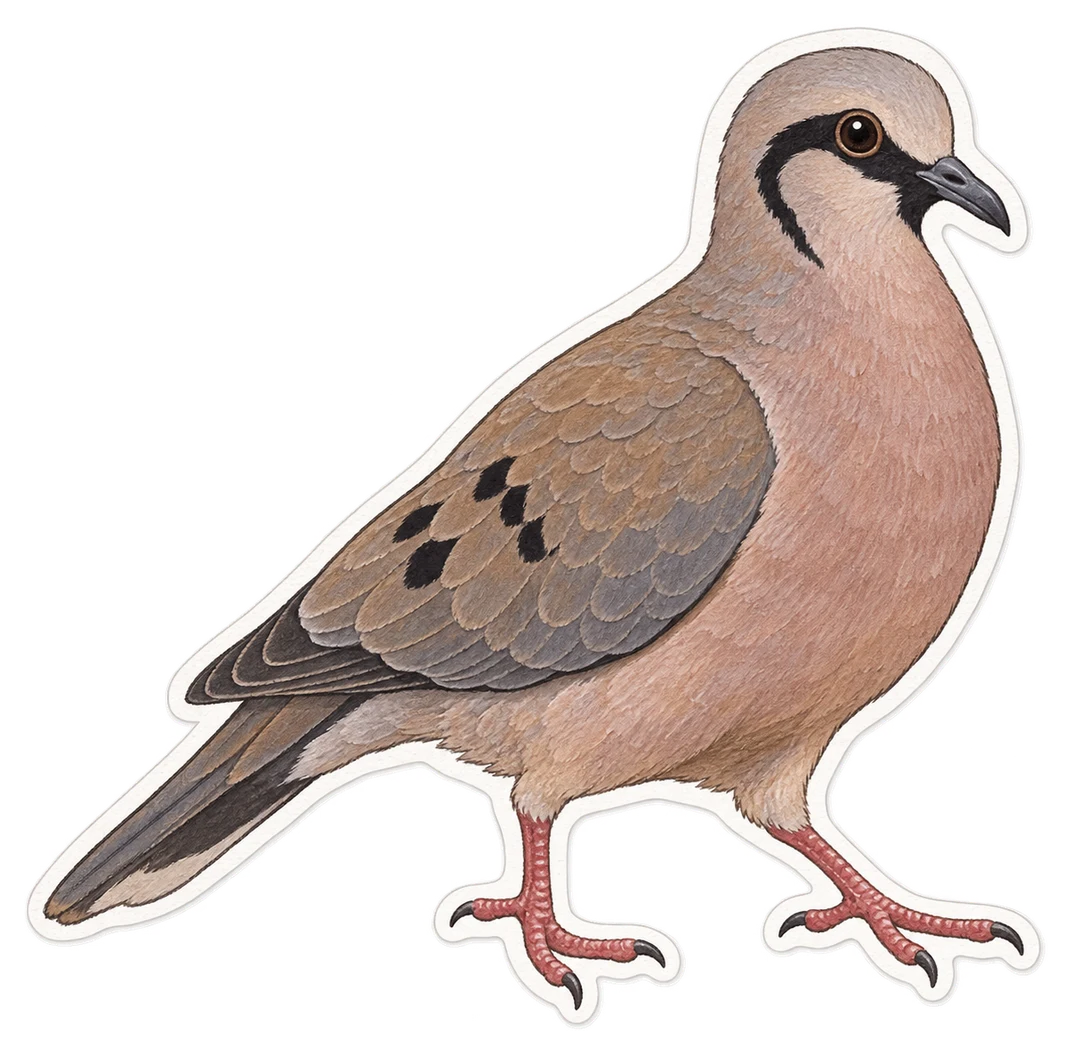 La tourterelle masquée (Oena capensis)