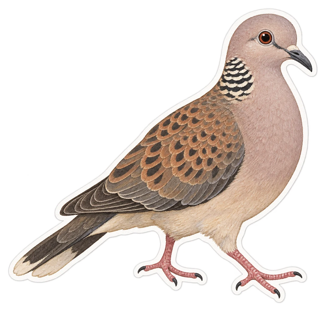 La tourterelle orientale (Streptopelia orientalis)
