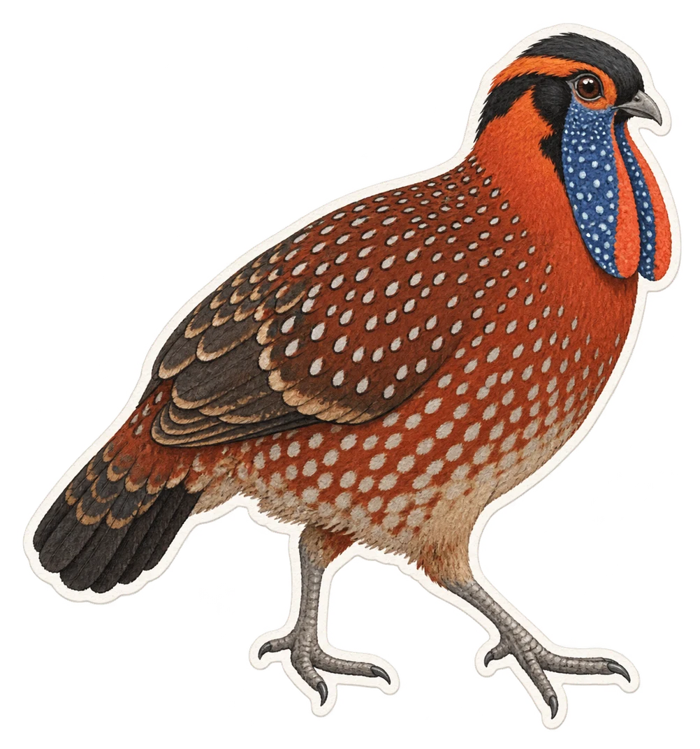 Le tragopan satyre (Tragopan satyra)
