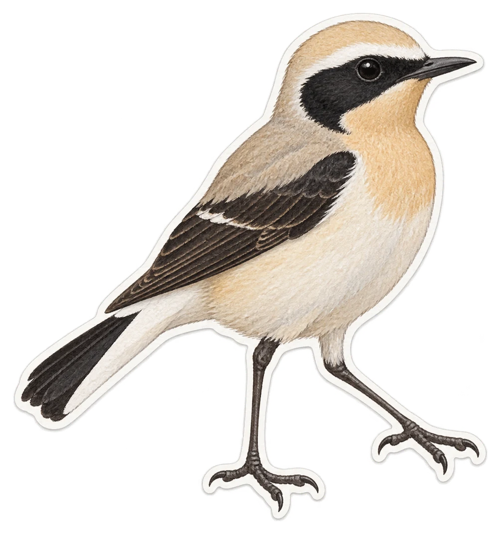 Le traquet oreillard (Oenanthe hispanica)