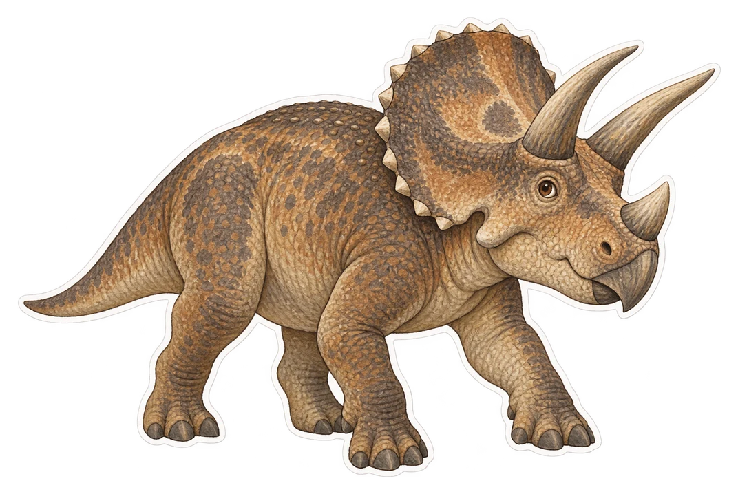 Le tricératops (Triceratops horridus)