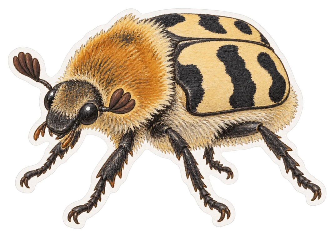 La trichie fasciée (Trichius fasciatus)