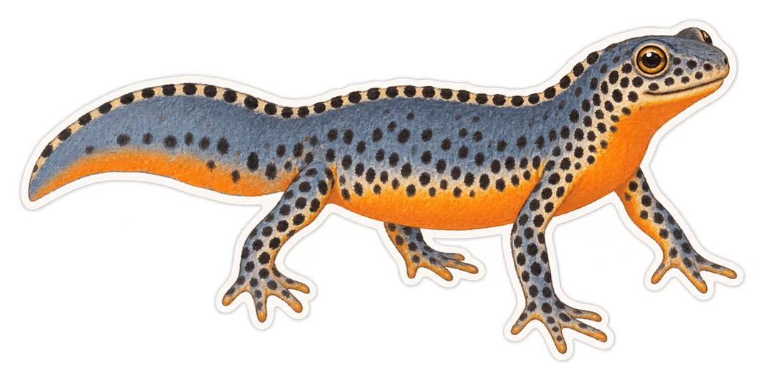 Le triton alpestre (Ichthyosaura alpestris)