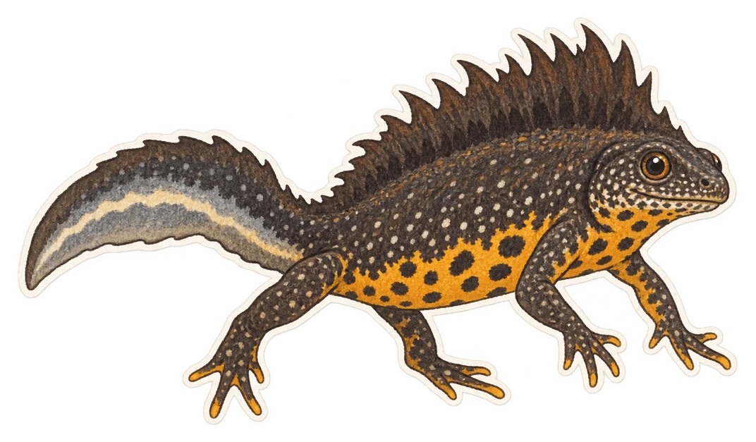 Le triton crêté (Triturus cristatus)