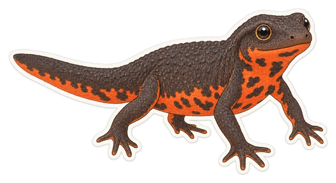 Le triton du Japon (Cynops pyrrhogaster)