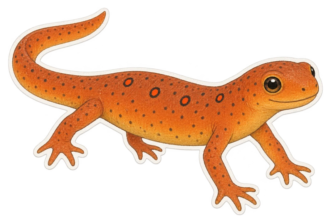 Le triton vert (Notophthalmus viridescens)