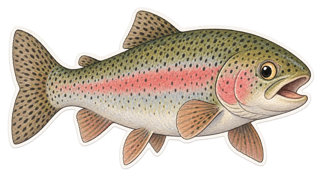 La truite arc-en-ciel (Oncorhynchus mykiss)