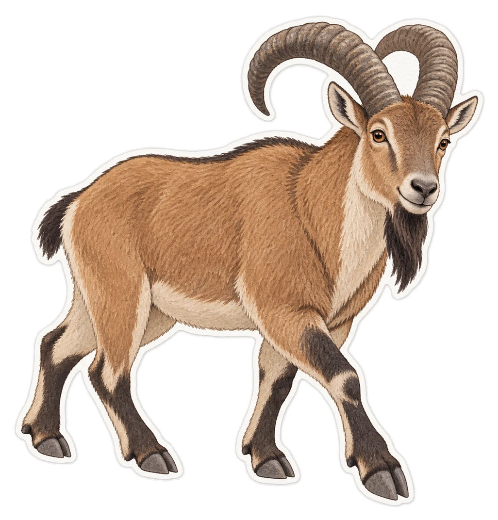 Le tur du Caucase oriental (Capra cylindricornis)