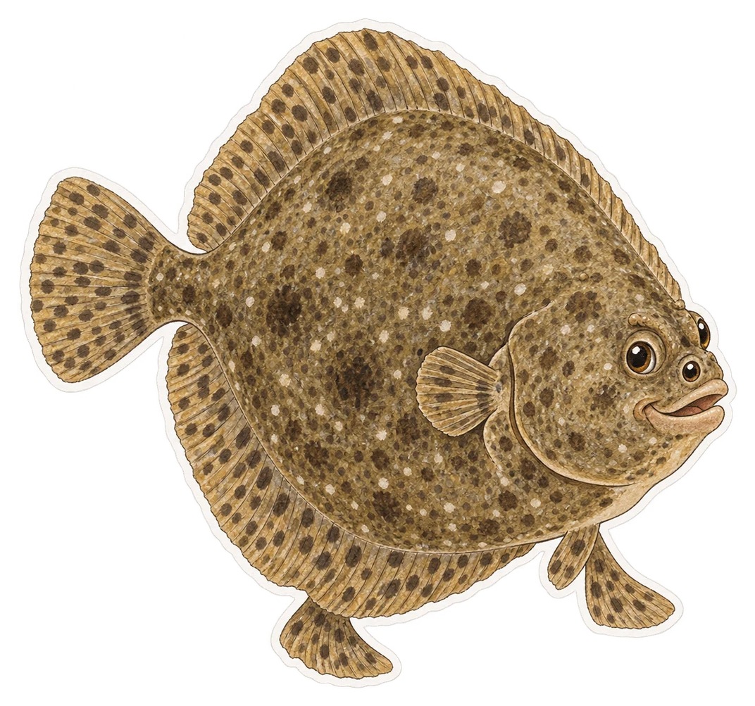 Le turbot (Scophthalmus maximus)